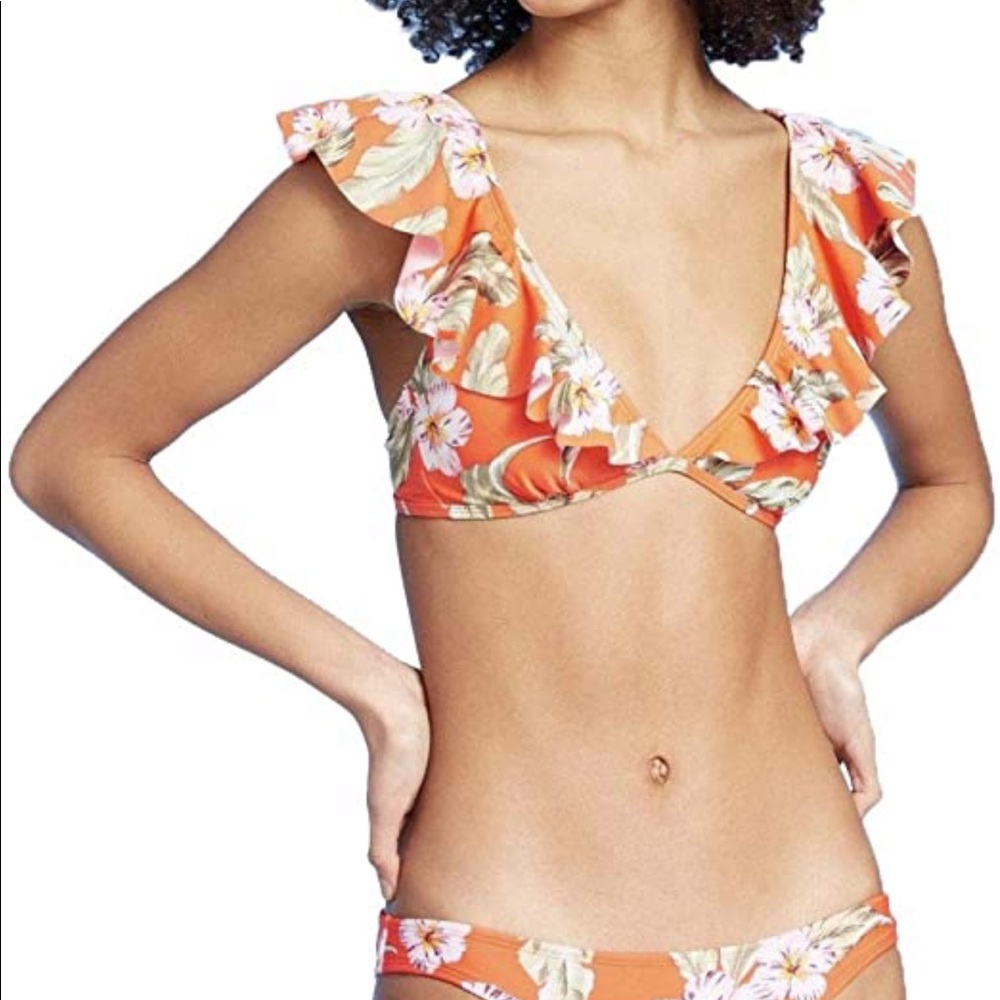 Xhilaration floral bikini top